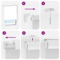 vidaXL Duschrollo mit Kassette 60x240 cm Stoffbreite 56 cm vidaXL Duschrollo mit Kassette 60x240 cm Stoffbreite 56 cm