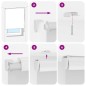 vidaXL Duschrollo mit Kassette 60x240 cm Stoffbreite 56 cm vidaXL Duschrollo mit Kassette 60x240 cm Stoffbreite 56 cm