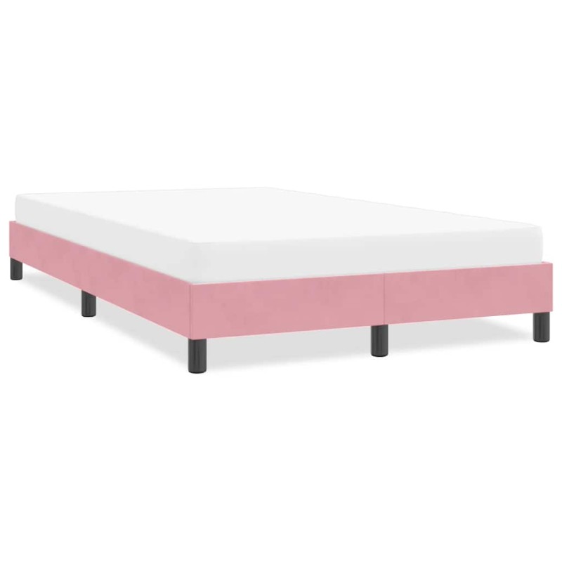 vidaXL Bettgestell ohne Matratze Rosa 120x220 cm Samt