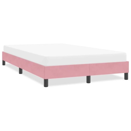 vidaXL Bettgestell ohne Matratze Rosa 120x220 cm Samt