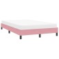vidaXL Bettgestell ohne Matratze Rosa 120x220 cm Samt