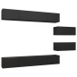 6-tlg. TV-Schrank-Set Schwarz Holzwerkstoff 6-tlg. TV-Schrank-Set Schwarz Holzwerkstoff