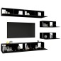 6-tlg. TV-Schrank-Set Schwarz Holzwerkstoff 6-tlg. TV-Schrank-Set Schwarz Holzwerkstoff
