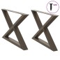 vidaXL Couchtischbeine 2 Stk. Naturstahl 70x(42-43,3) cm Stahl vidaXL Couchtischbeine 2 Stk. Naturstahl 70x(42-43,3) cm Stahl