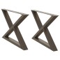 vidaXL Couchtischbeine 2 Stk. Naturstahl 70x(42-43,3) cm Stahl vidaXL Couchtischbeine 2 Stk. Naturstahl 70x(42-43,3) cm Stahl
