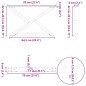 vidaXL Couchtischbeine 2 Stk. Naturstahl 70x(42-43,3) cm Stahl vidaXL Couchtischbeine 2 Stk. Naturstahl 70x(42-43,3) cm Stahl