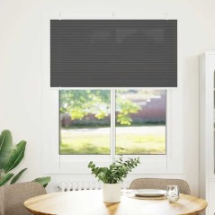 vidaXL Plissee Schwarz 105x100 cm Stoffbreite 104,4 cm Polyester
