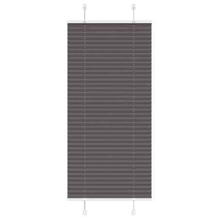 vidaXL Plissee Schwarz 65x100 cm Stoffbreite 64,4 cm Polyester