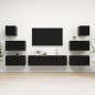 8-tlg. TV-Schrank-Set Schwarz Holzwerkstoff 8-tlg. TV-Schrank-Set Schwarz Holzwerkstoff