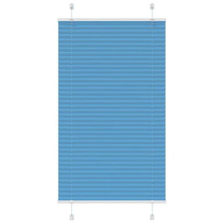 vidaXL Plissee Blau 80x100 cm Stoffbreite 79,4 cm Polyester