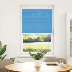 vidaXL Plissee Blau 80x100 cm Stoffbreite 79,4 cm Polyester