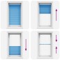 vidaXL Plissee Blau 80x100 cm Stoffbreite 79,4 cm Polyester