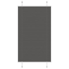vidaXL Plissee Schwarz 75x150 cm Stoffbreite 74,4 cm Polyester