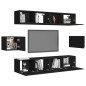 6-tlg. TV-Schrank-Set Schwarz Holzwerkstoff 6-tlg. TV-Schrank-Set Schwarz Holzwerkstoff