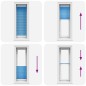 vidaXL Plissee Blau 50x100 cm Stoffbreite 49,4 cm Polyester vidaXL Plissee Blau 50x100 cm Stoffbreite 49,4 cm Polyester