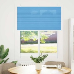 vidaXL Plissee Blau 105x100 cm Stoffbreite 104,4 cm Polyester