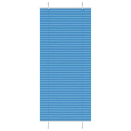 vidaXL Plissee Blau 90x200 cm Stoffbreite 89,4 cm Polyester
