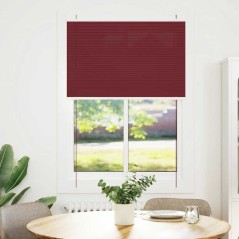 vidaXL Plissee Bordeauxrot 100x100 cm Stoffbreite 99,4 cm Polyester