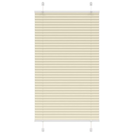 vidaXL Plissee Creme 80x100 cm Stoffbreite 79,4 cm Polyester