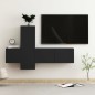 3-tlg. TV-Schrank-Set Schwarz Holzwerkstoff 3-tlg. TV-Schrank-Set Schwarz Holzwerkstoff