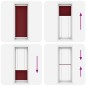 vidaXL Plissee Bordeauxrot 70x200 cm Stoffbreite 69,4 cm Polyester vidaXL Plissee Bordeauxrot 70x200 cm Stoffbreite 69,4 cm Polyester