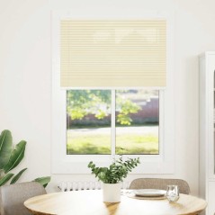 vidaXL Plissee Creme 90x100 cm Stoffbreite 89,4 cm Polyester