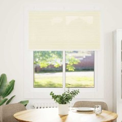 vidaXL Plissee Creme 105x100 cm Stoffbreite 104,4 cm Polyester