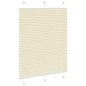 vidaXL Plissee Creme 105x100 cm Stoffbreite 104,4 cm Polyester vidaXL Plissee Creme 105x100 cm Stoffbreite 104,4 cm Polyester