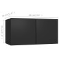 3-tlg. TV-Schrank-Set Schwarz Holzwerkstoff 3-tlg. TV-Schrank-Set Schwarz Holzwerkstoff