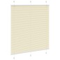vidaXL Plissee Creme 115x100 cm Stoffbreite 114,4 cm Polyester vidaXL Plissee Creme 115x100 cm Stoffbreite 114,4 cm Polyester