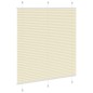 vidaXL Plissee Creme 115x100 cm Stoffbreite 114,4 cm Polyester vidaXL Plissee Creme 115x100 cm Stoffbreite 114,4 cm Polyester