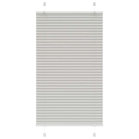 vidaXL Plissee Hellgrau 80x100 cm Stoffbreite 79,4 cm Polyester