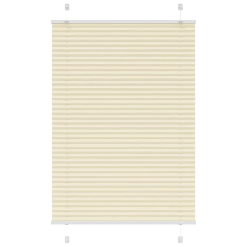 vidaXL Plissee Creme 100x150 cm Stoffbreite 99,4 cm Polyester vidaXL Plissee Creme 100x150 cm Stoffbreite 99,4 cm Polyester