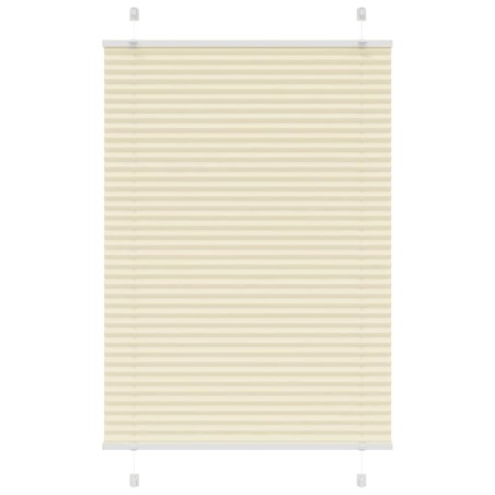 vidaXL Plissee Creme 100x150 cm Stoffbreite 99,4 cm Polyester