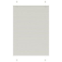 vidaXL Plissee Hellgrau 100x100 cm Stoffbreite 99,4 cm Polyester