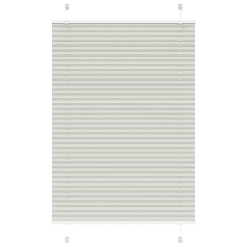 vidaXL Plissee Hellgrau 100x100 cm Stoffbreite 99,4 cm Polyester vidaXL Plissee Hellgrau 100x100 cm Stoffbreite 99,4 cm Polyester