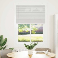 vidaXL Plissee Hellgrau 100x100 cm Stoffbreite 99,4 cm Polyester