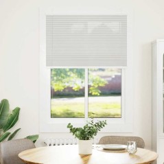 vidaXL Plissee Hellgrau 90x150 cm Stoffbreite 89,4 cm Polyester