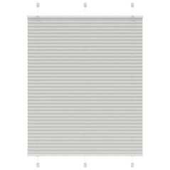 vidaXL Plissee Hellgrau 110x100 cm Stoffbreite 109,4 cm Polyester