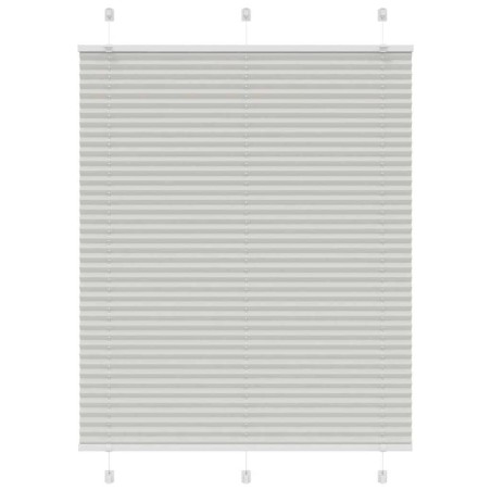 vidaXL Plissee Hellgrau 110x100 cm Stoffbreite 109,4 cm Polyester