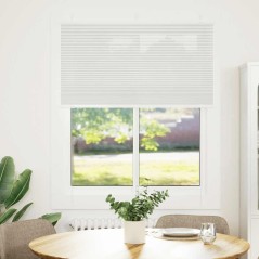 vidaXL Plissee Hellgrau 110x100 cm Stoffbreite 109,4 cm Polyester