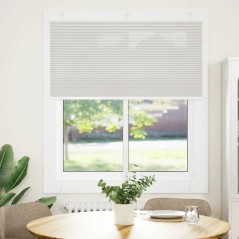 vidaXL Plissee Hellgrau 120x150 cm Stoffbreite 119,4 cm Polyester