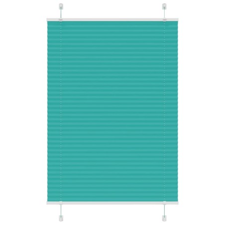 vidaXL Plissee Petrolgrün 90x100 cm Stoffbreite 89,4 cm Polyester