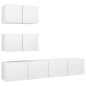 4-tlg. TV-Schrank-Set Weiß Holzwerkstoff 4-tlg. TV-Schrank-Set Weiß Holzwerkstoff