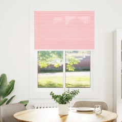 vidaXL Plissee Rosa 85x100 cm Stoffbreite 84,4 cm Polyester