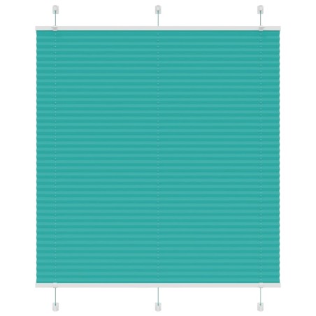 vidaXL Plissee Petrolgrün 120x100 cm Stoffbreite 119,4 cm Polyester