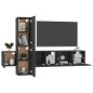 vidaXL 5-tlg. TV-Schrank-Set Schwarz Holzwerkstoff vidaXL 5-tlg. TV-Schrank-Set Schwarz Holzwerkstoff