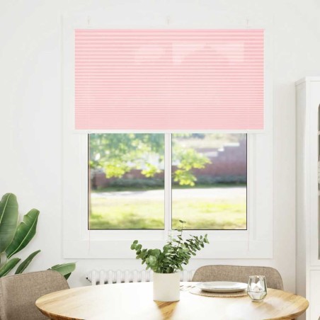 vidaXL Plissee Rosa 110x100 cm Stoffbreite 109,4 cm Polyester