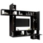 vidaXL 9-tlg. TV-Schrank-Set Schwarz Holzwerkstoff vidaXL 9-tlg. TV-Schrank-Set Schwarz Holzwerkstoff