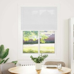 vidaXL Plissee Weiß 85x150 cm Stoffbreite 84,4 cm Polyester